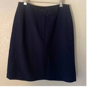 Jones New York Navy Blue Wool Blend Pencil Skirt Size 12 Professional Office